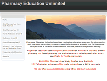 Tablet Screenshot of pharmacyeducationunlimited.com